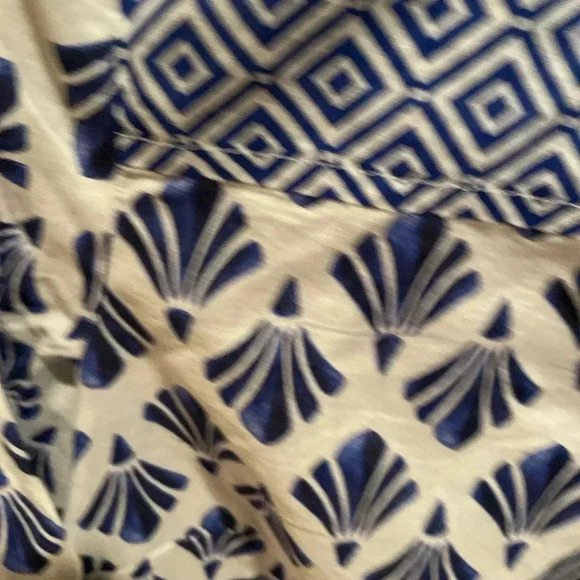 Talbots Women’s Tunic 3/4 sleeve shell artsy 100% cotton tassles nautical XS - Picture 6 of 9